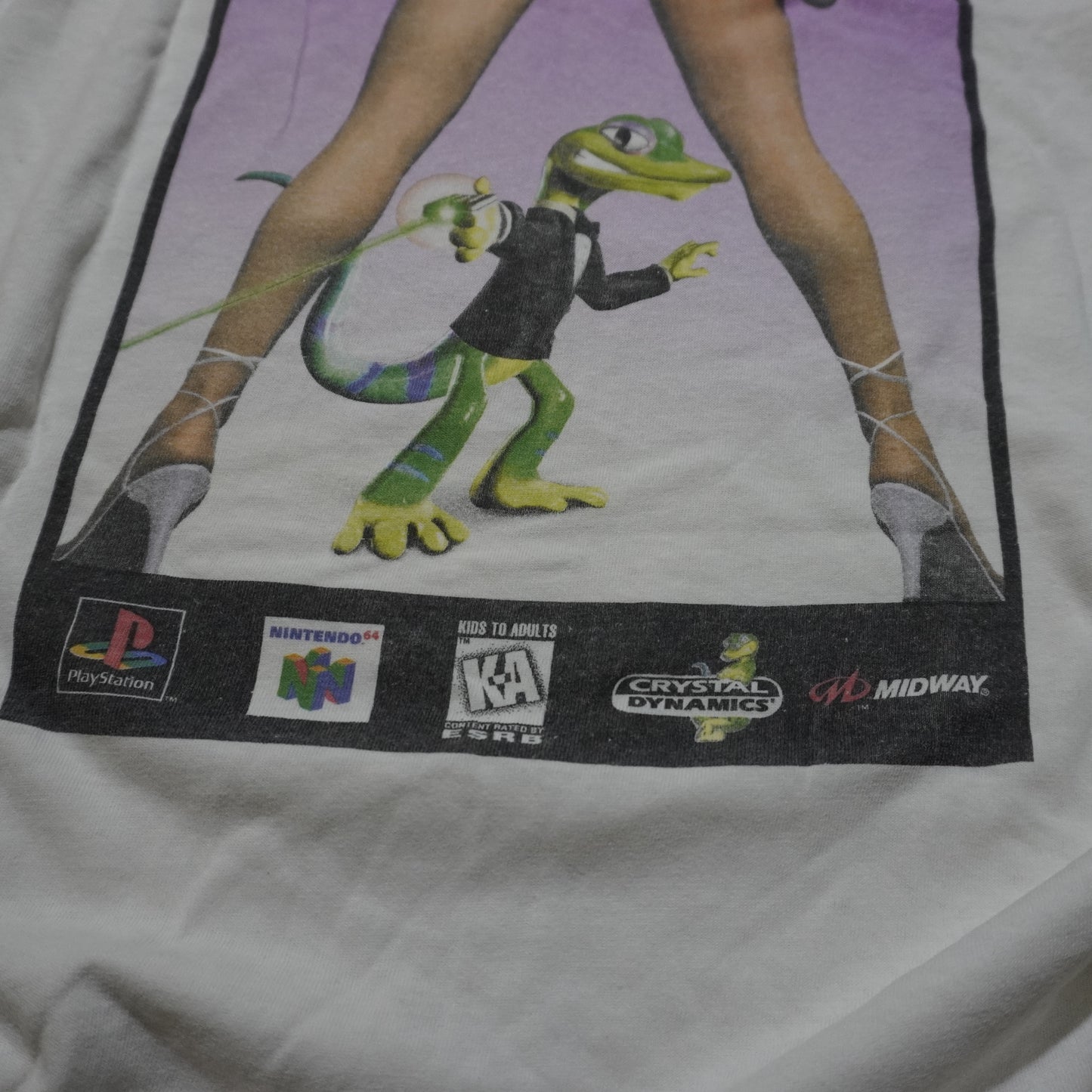 Vintage Gex Enter The Gecko playstation Gaming Promo Tee