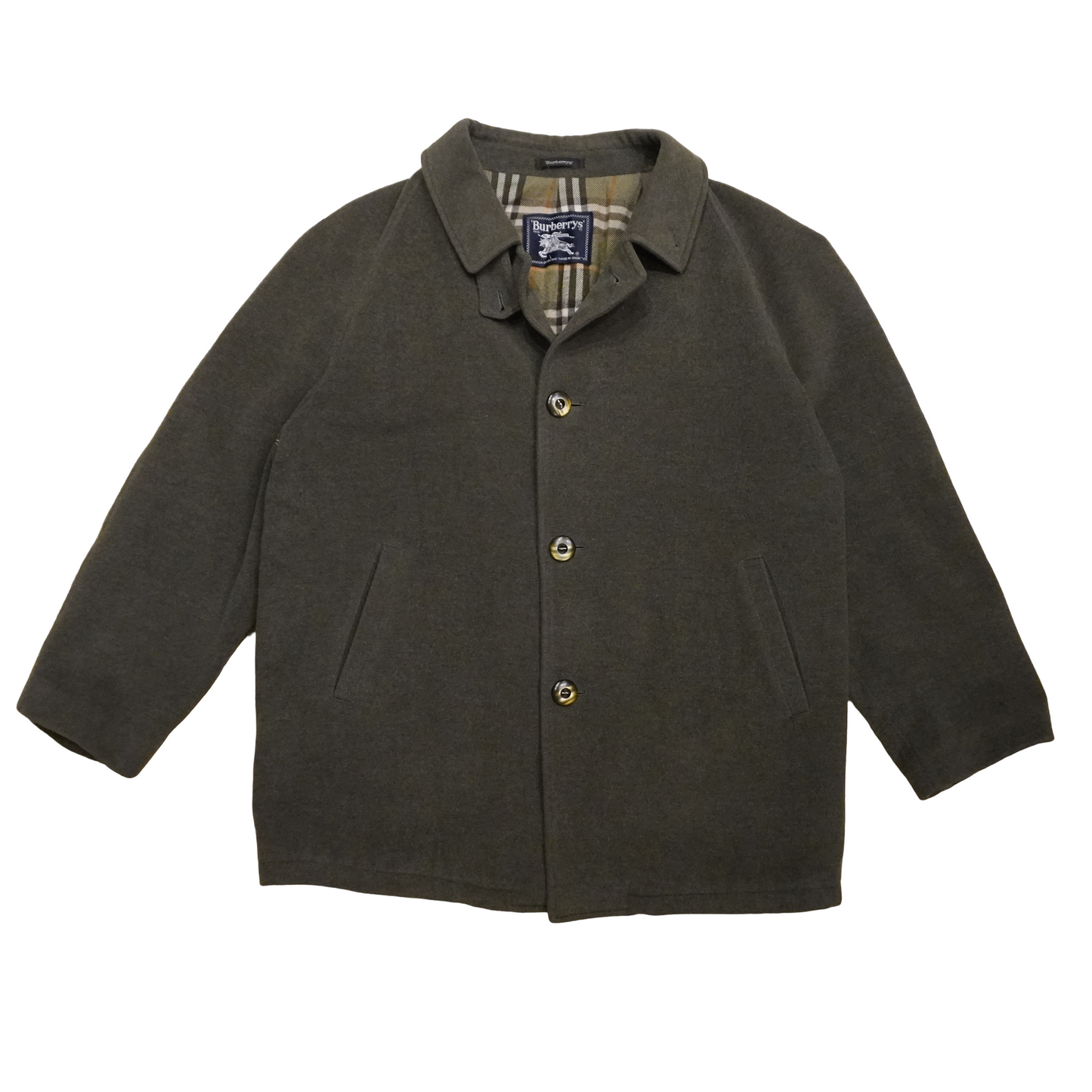 Vintage Burberry Coat Olive Green