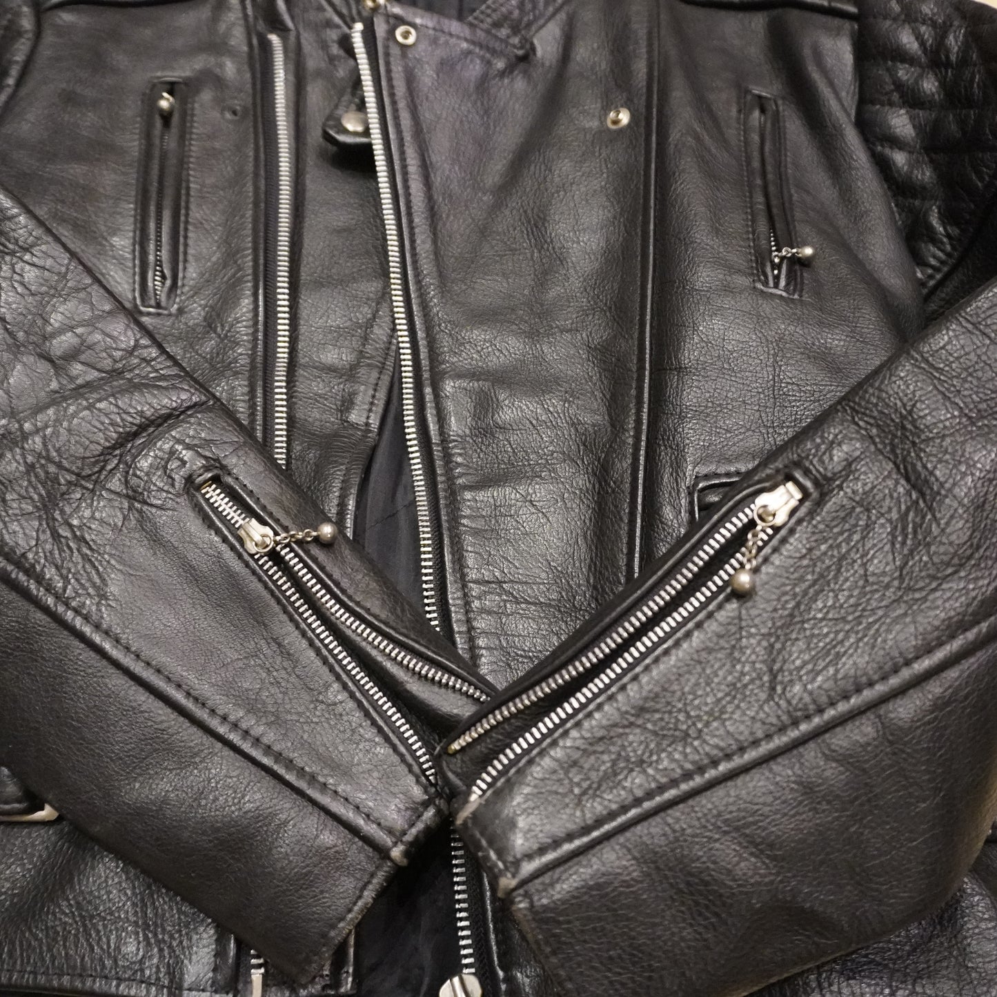 Vintage Leather Biker Jacket