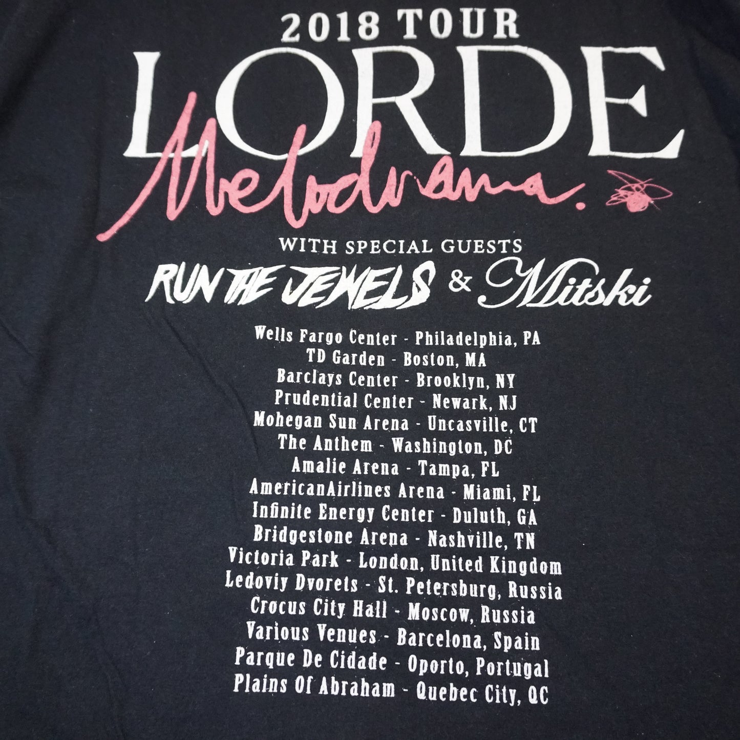 Lorde 2018 Tour Tee