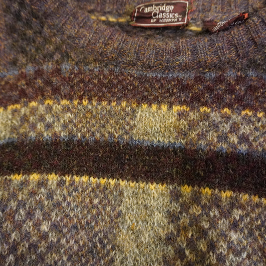 Vntg Knitted Cambridge Sweater