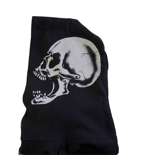 Vintage Skull Flames Zip-up Hoodie