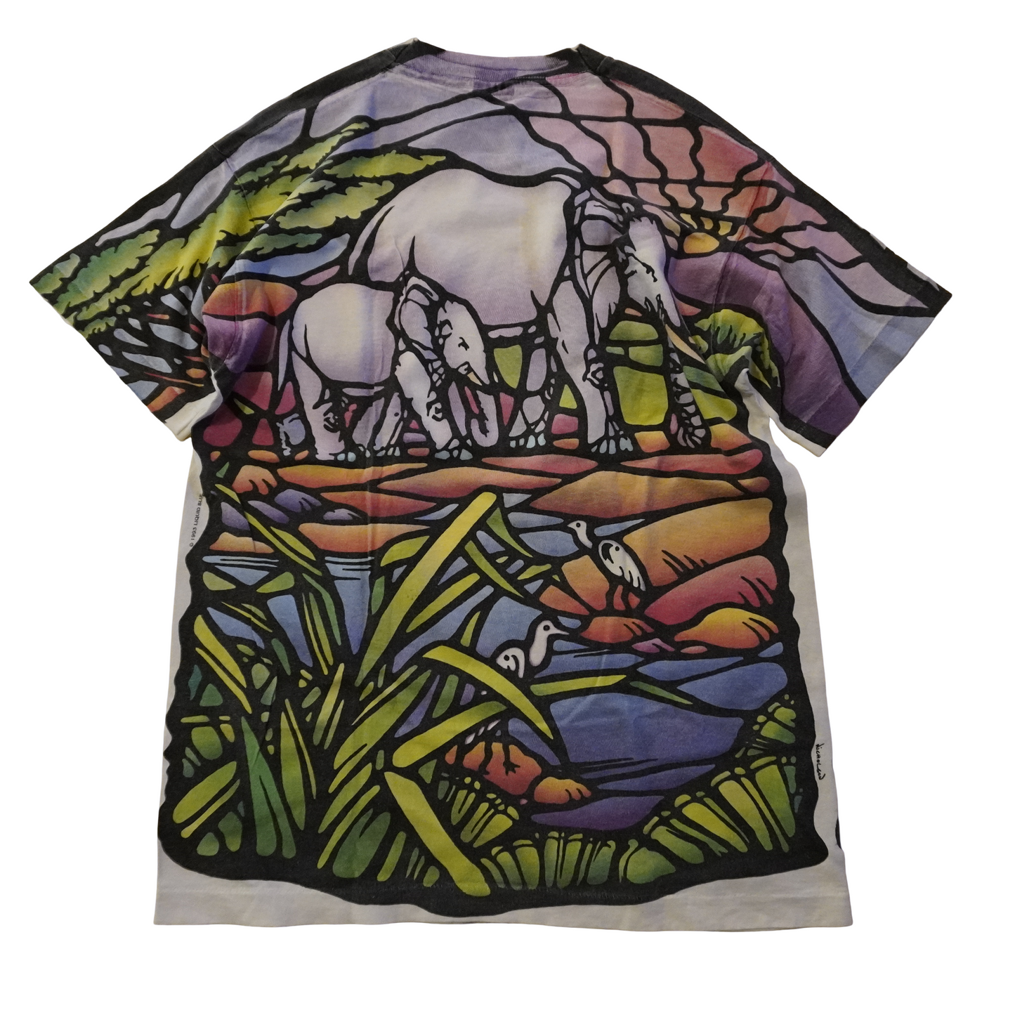 Vintage 1993 Liquid Blue Nicholson Elephant Tee